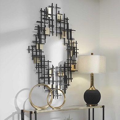Reflection Metal Grid Wall Decor 2-piece Set