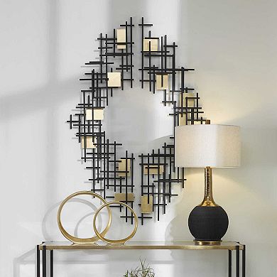 Reflection Metal Grid Wall Decor 2-piece Set