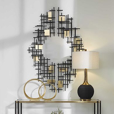 Uttermost Reflection Metal Grid Wall Decor 2-piece Set