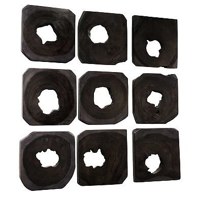 Uttermost Bahati Ebony Wood Wall Art 9-piece Set