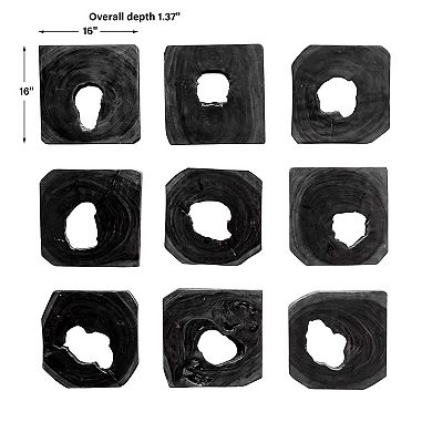 Uttermost Bahati Ebony Wood Wall Art 9-piece Set