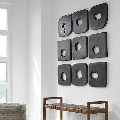 Uttermost Bahati Ebony Wood Wall Art 9-piece Set