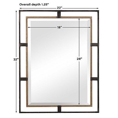 Rectangular Suspended Illusion Wall Mirror