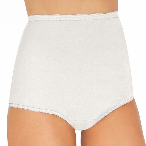 Vanity Fair Womens 15318 Perfectly Yours Tailored Cotton Brief Panty White 7/L