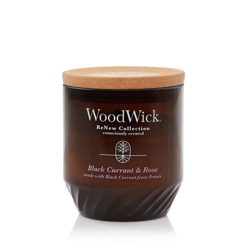 WoodWick ReNew Black Currant & Rose Medium Jar Candle, Multicolor