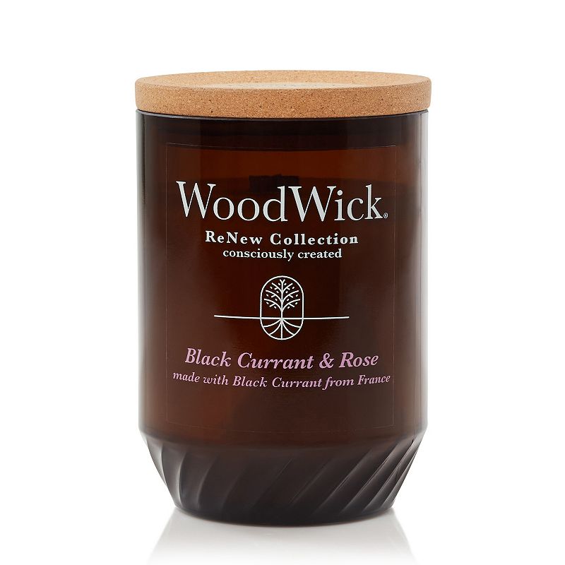 WoodWick® ReNew Black Currant & Rose Large Jar Candle, White