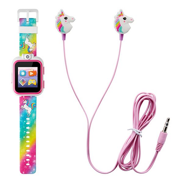 Playzoom Kids Smartwatch & Earbuds Set: Rainbow Unicorn