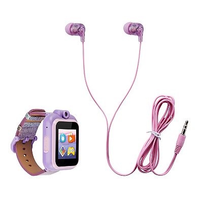 PlayZoom 2 Kids' Purple Glitter Smart Watch & Earbuds Set