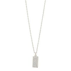 Grey Silver Tone MC Collective Adult Cubic Zirconia Necklaces