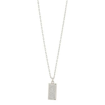 MC Collective Cubic Zirconia Vaylen Rectangular Pendant Necklace