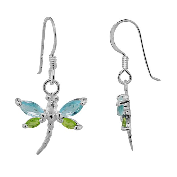 Dragonfly Gemstone Earrings