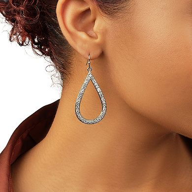 MC Collective Cubic Zirconia Evangeline Open Teardrop Drop Earrings