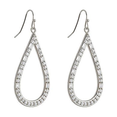 MC Collective Cubic Zirconia Evangeline Open Teardrop Drop Earrings