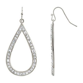 MC Collective Cubic Zirconia Evangeline Open Teardrop Drop Earrings