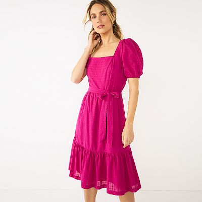 draper james pink dress Draper James Women's Caitlyn Midi Dress, Pink, Cotton