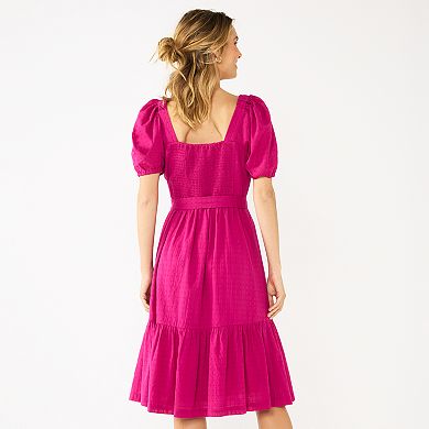 Womens DRAPER JAMES Puff-Sleeve Dress