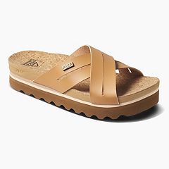Reef Women's Size 8 Platform Flip Flops Brown Chunky Wedge Sandals