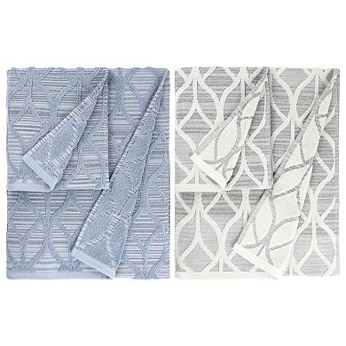 Linum Home Textiles Turkish Cotton Alev Jacquard 2-piece Bath Towel Set