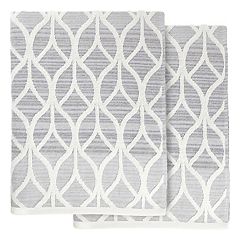 Alev Jacquard Bath/Hand Towel set Gray - Linum Home Textiles