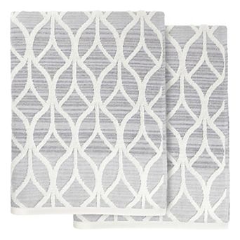 Linum Home Textiles Turkish Cotton Alev Jacquard 2 pc Bath Towel Set