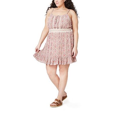 Juniors' Plus Size WallFlower Eliana Crochet Mini Dress