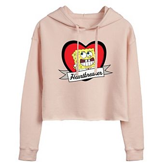 Juniors' SpongeBob Heartbreaker Cropped Hoodie