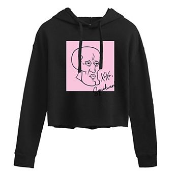Juniors' SpongeBob XOXO Cropped Hoodie