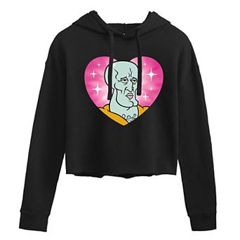 Juniors' SpongeBob Handsome Squidward Cropped Hoodie