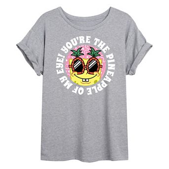 Juniors' SpongeBob Pineapple Of My Eye Oversized Tee