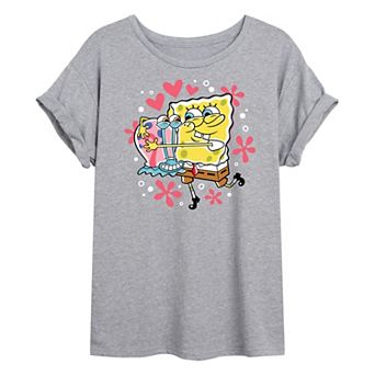 Juniors' SpongeBob SquarePants Gary Hug Oversized Tee