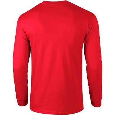 Mens Plain Crew Neck Ultra Cotton Long Sleeve T-Shirt