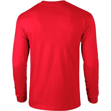 Gildan Mens Plain Crew Neck Ultra Cotton Long Sleeve T-shirt