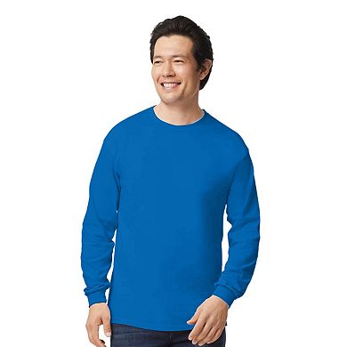 Gildan Mens Plain Crew Neck Ultra Cotton Long Sleeve T-Shirt