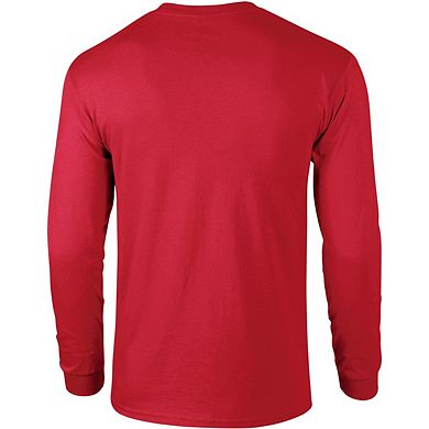 Mens Plain Crew Neck Ultra Cotton Long Sleeve T-Shirt
