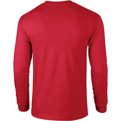 Gildan Mens Plain Crew Neck Ultra Cotton Long Sleeve T-shirt