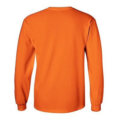 Gildan Mens Plain Crew Neck Ultra Cotton Long Sleeve T-shirt