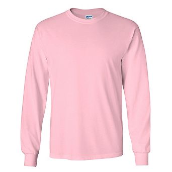 Gildan Mens Plain Crew Neck Ultra Cotton Long Sleeve T-Shirt