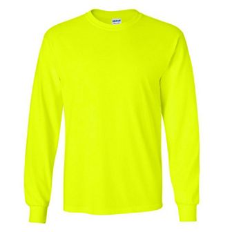 Gildan Mens Plain Crew Neck Ultra Cotton Long Sleeve T-Shirt
