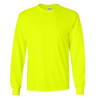 Gildan Mens Plain Crew Neck Ultra Cotton Long Sleeve T-Shirt