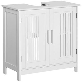 kleankin Bathroom Pedestal Under Sink Cabinet with Storage Shelf
