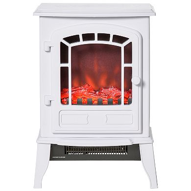 HOMCOM Electric Fireplace Stove with Overheat Protection 750W/1500W