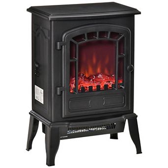HOMCOM Electric Fireplace Stove with Overheat Protection 750W/1500W