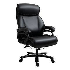 Big & Tall 400lb PU Leather Massage Office Chair-Black