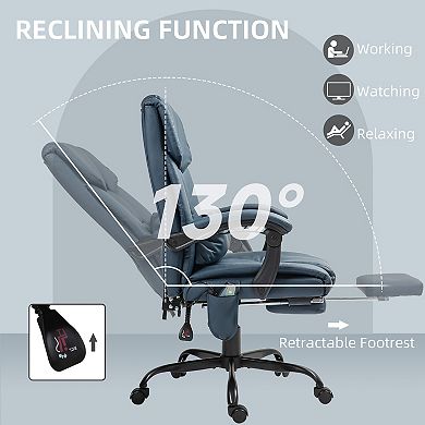 Vinsetto Massage Office Chair, Office Chair with 6 Vibration Points