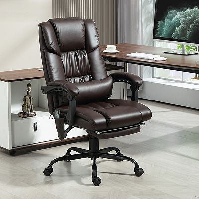 Vinsetto Massage Office Chair, Office Chair with 6 Vibration Points