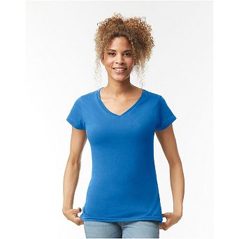 Gildan Womens/Ladies Soft V Neck T-Shirt