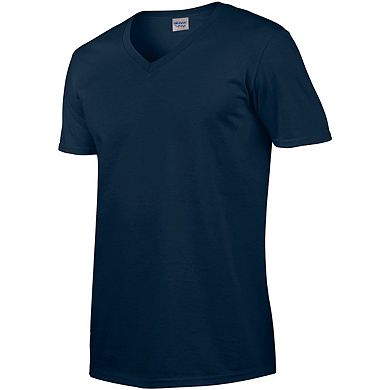 Gildan Mens Soft Style V-neck Short Sleeve T-shirt