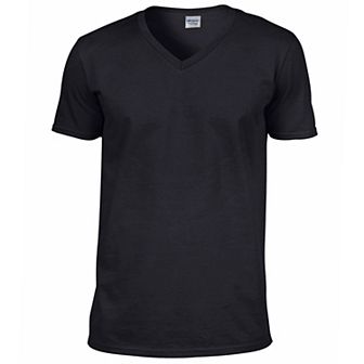 Gildan Mens Soft Style V-Neck Short Sleeve T-Shirt