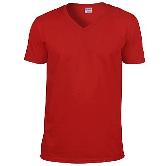 Gildan Mens Soft Style V-Neck Short Sleeve T-Shirt