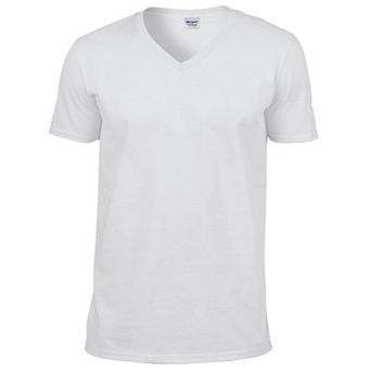 Gildan Mens Soft Style V-Neck Short Sleeve T-Shirt